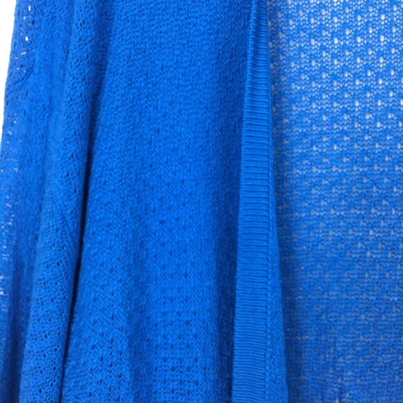 Nue Options Woman Fringe Cardigan Sweater Size 1X Cobalt Blue Knit - Picture 8 of 11
